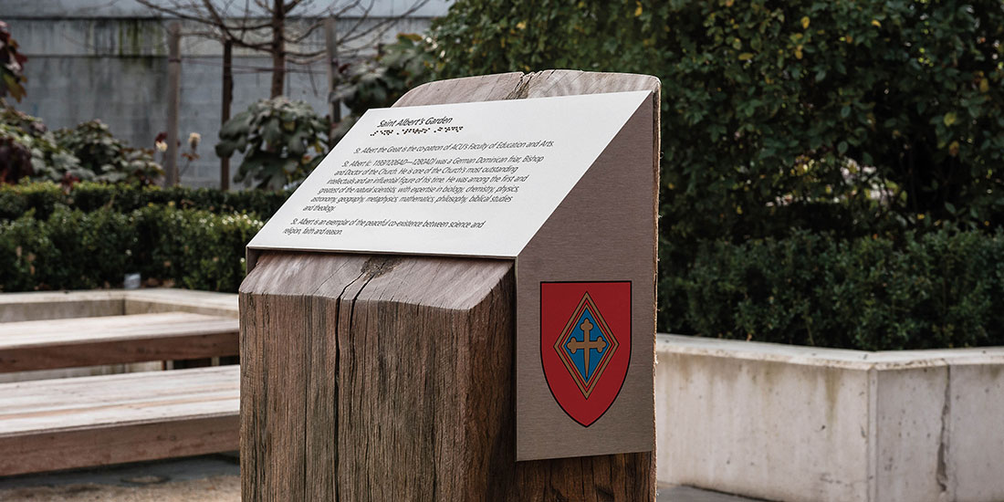 Stainless steel Braille sign